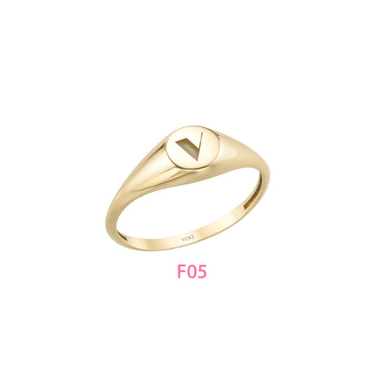 Circle 6mm Signet Engraved Flat Top Disc Band