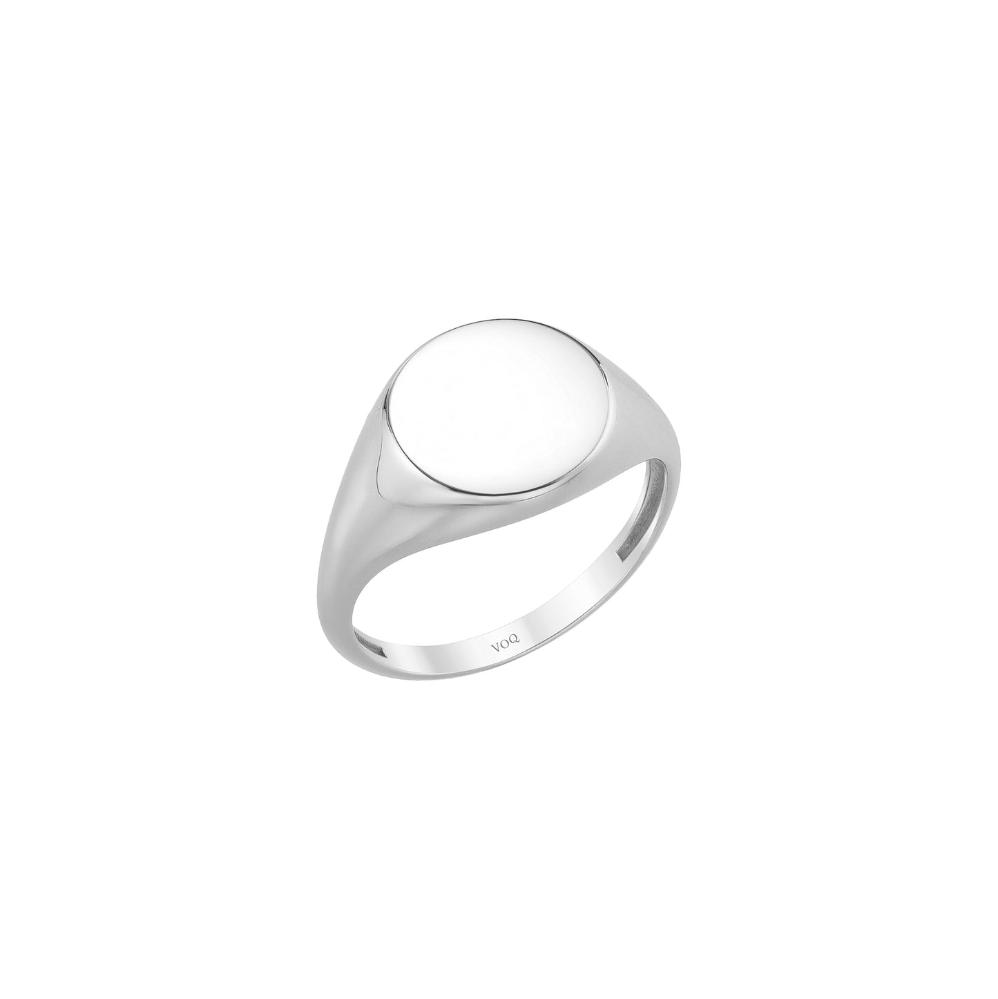 Circle 11mm Signet Engraved Flat Top Disc Band