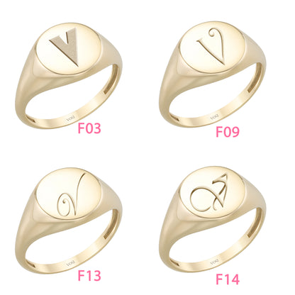 Circle 11mm Signet Engraved Flat Top Disc Band