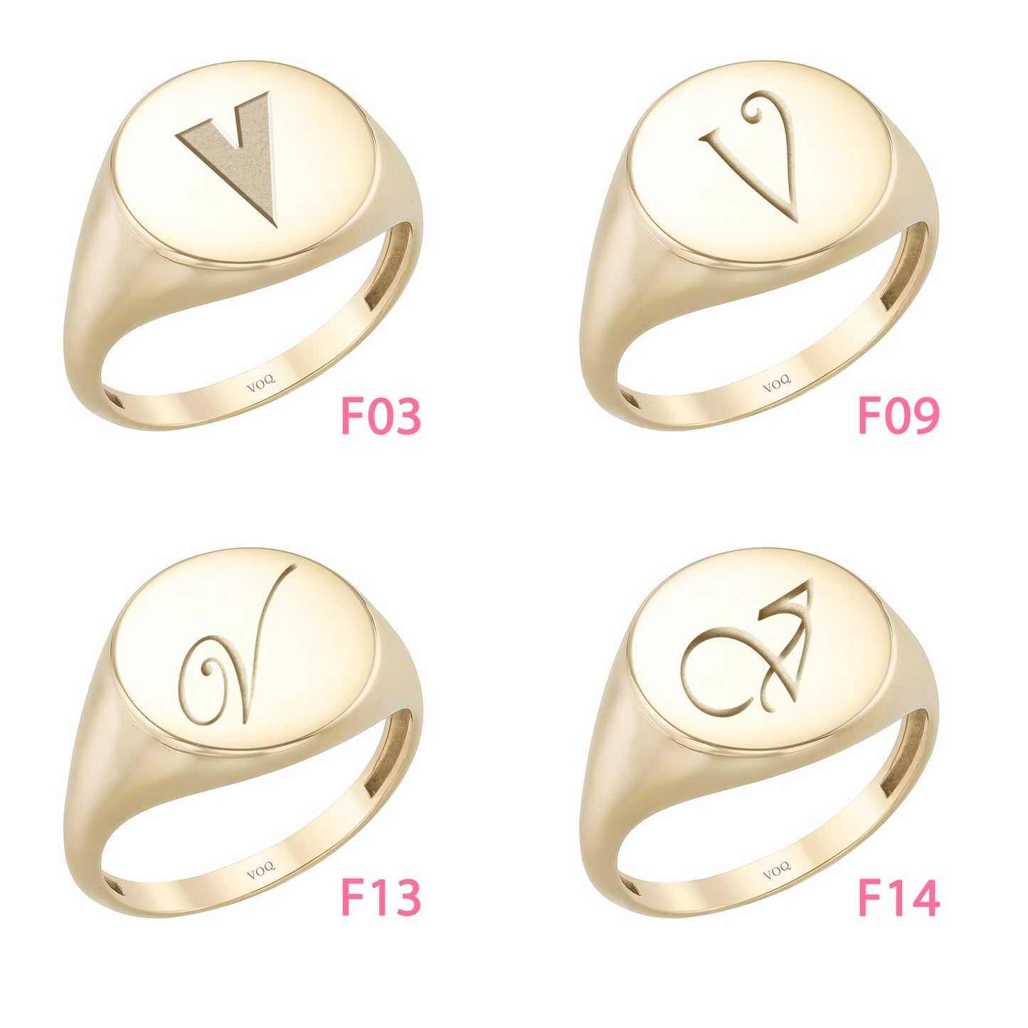 Circle 13mm Signet Engraved Flat Top Disc Band