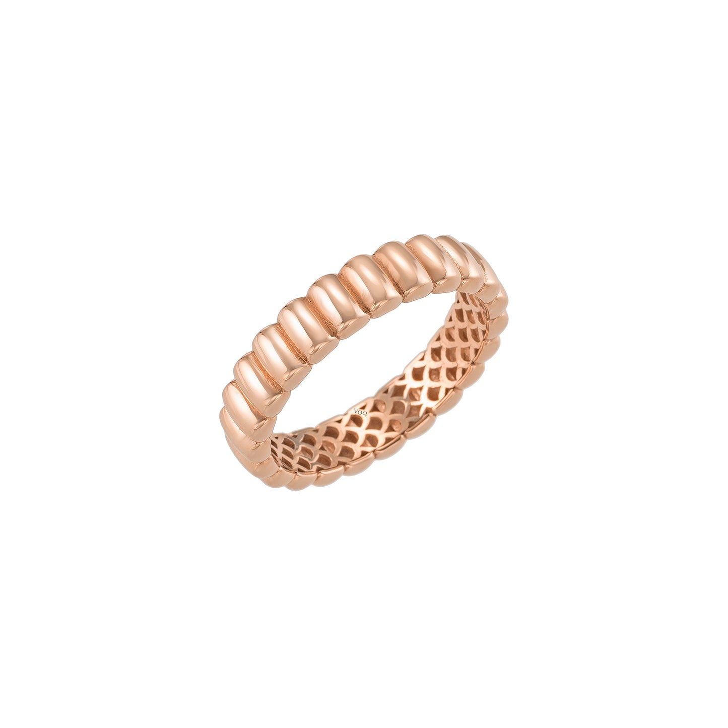 Chunky Fluted Cigar Solid Gold Band