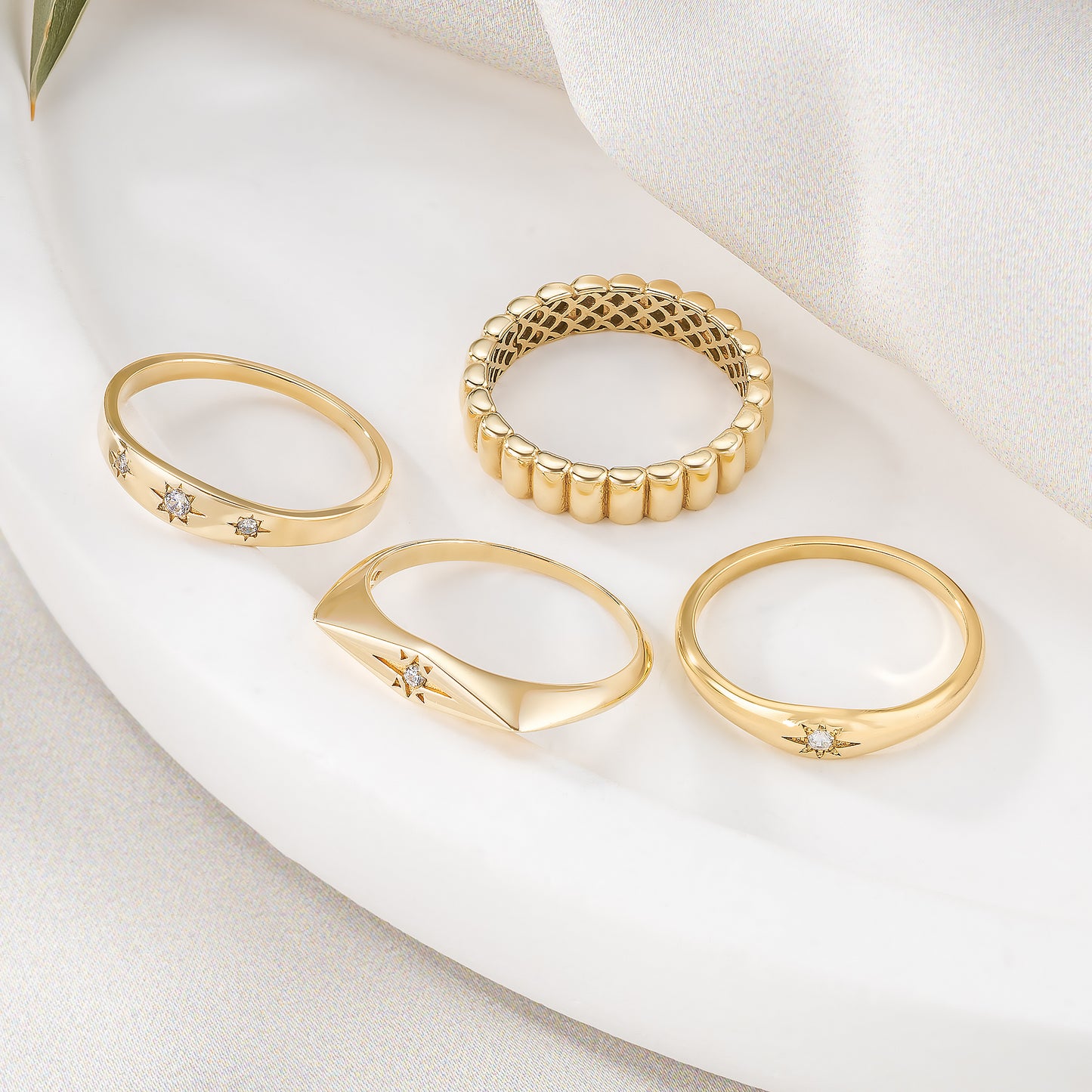 Chunky Fluted Cigar Solid Gold Band