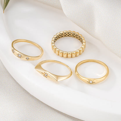 Chunky Fluted Cigar Solid Gold Band