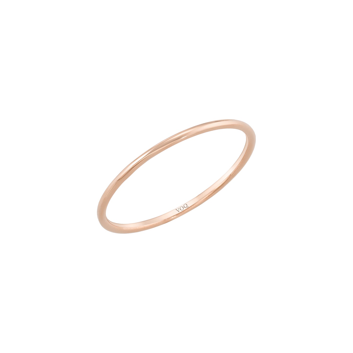Thin 1mm 14k Solid Gold Wedding Band