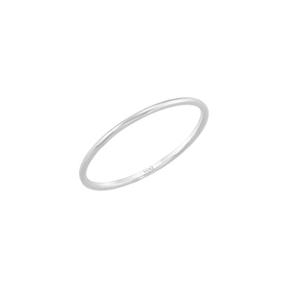 Thin 1mm 14k Solid Gold Wedding Band