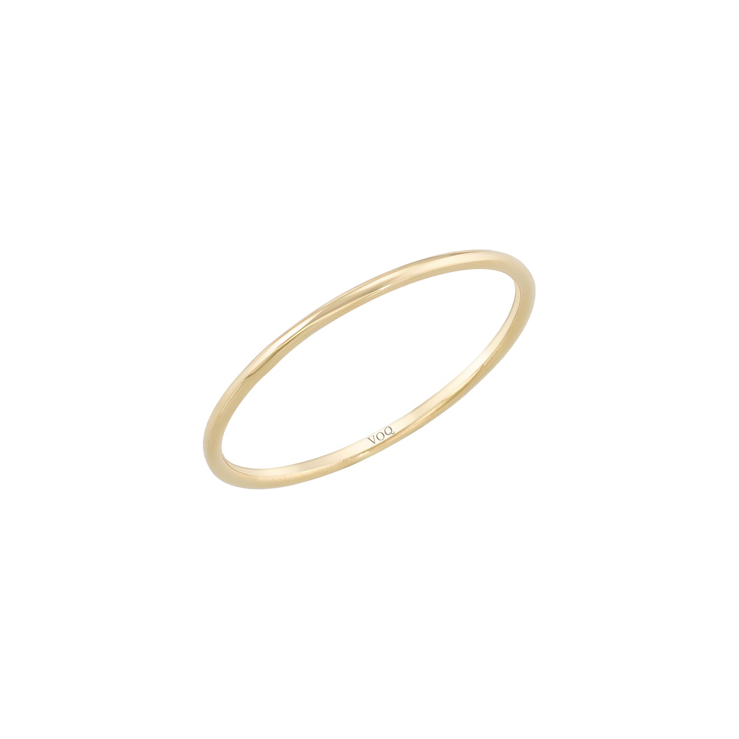 Thin 1mm 14k Solid Gold Wedding Band