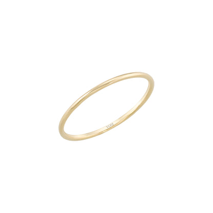 Thin 1mm 14k Solid Gold Wedding Band