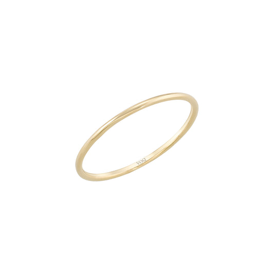 Thin 1mm 14k Solid Gold Wedding Band