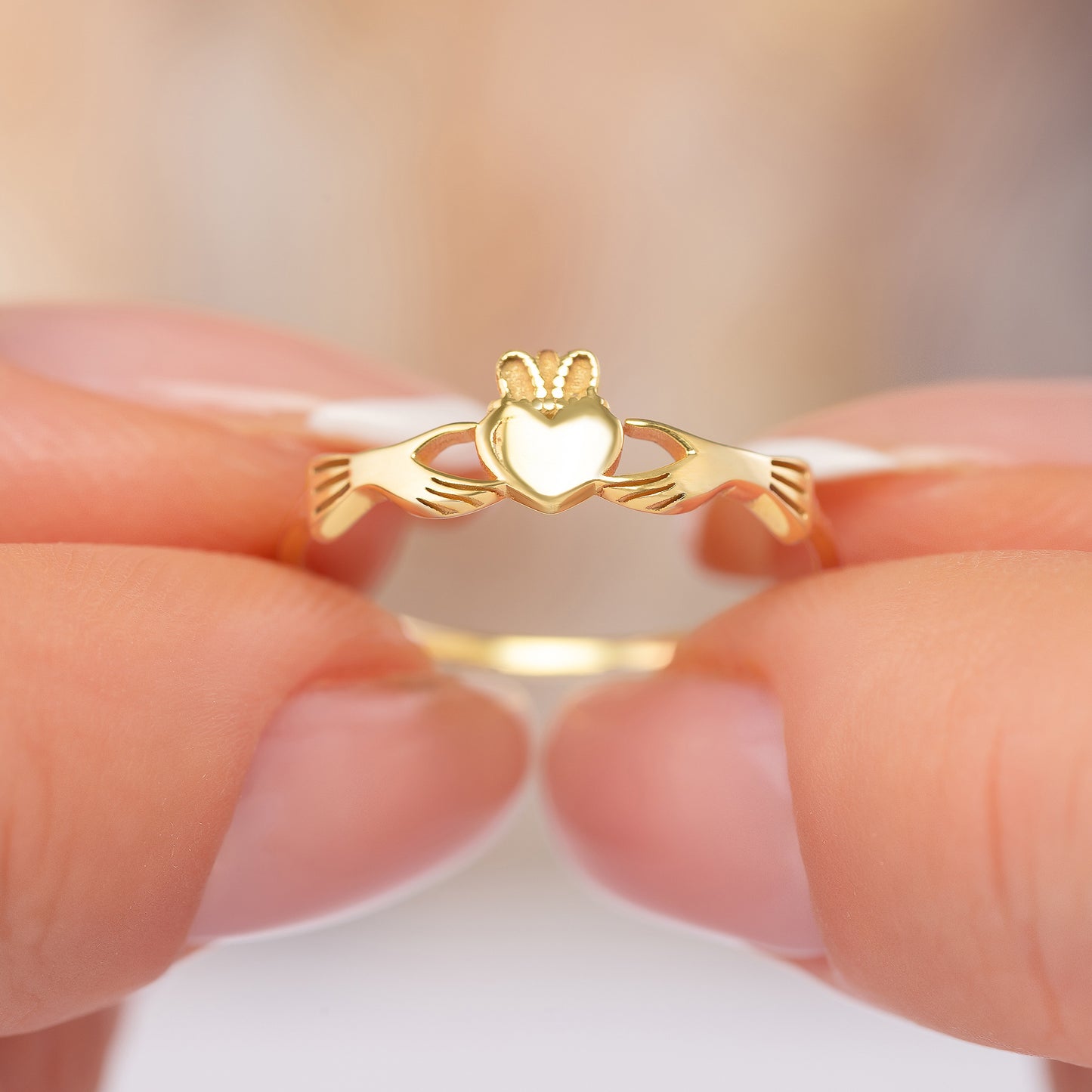 Irish Claddagh Vintage Celtic Statement Ring