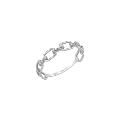 Chain Link Solid Gold Band Ring