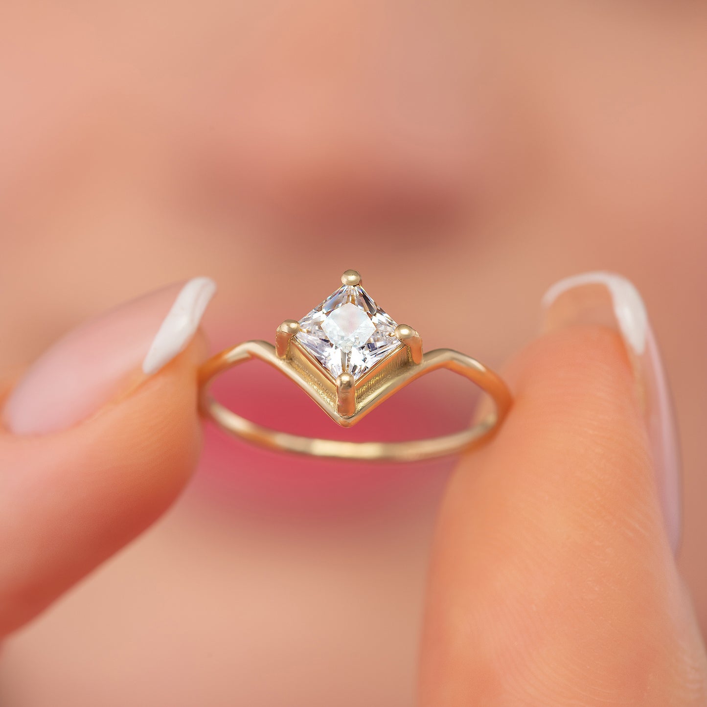 Princess Cut Solitaire Engagement Ring