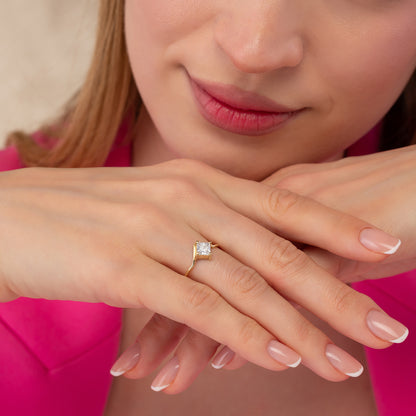 Princess Cut Solitaire Engagement Ring