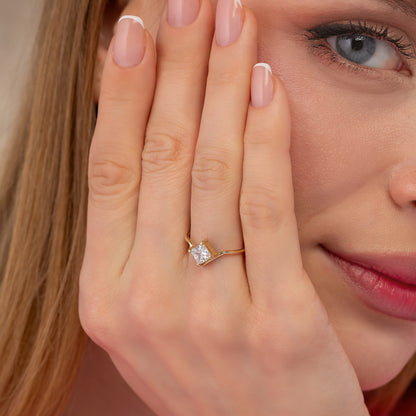 Princess Cut Solitaire Engagement Ring
