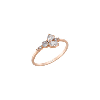 Constellation Butterfly Solid Gold Ring