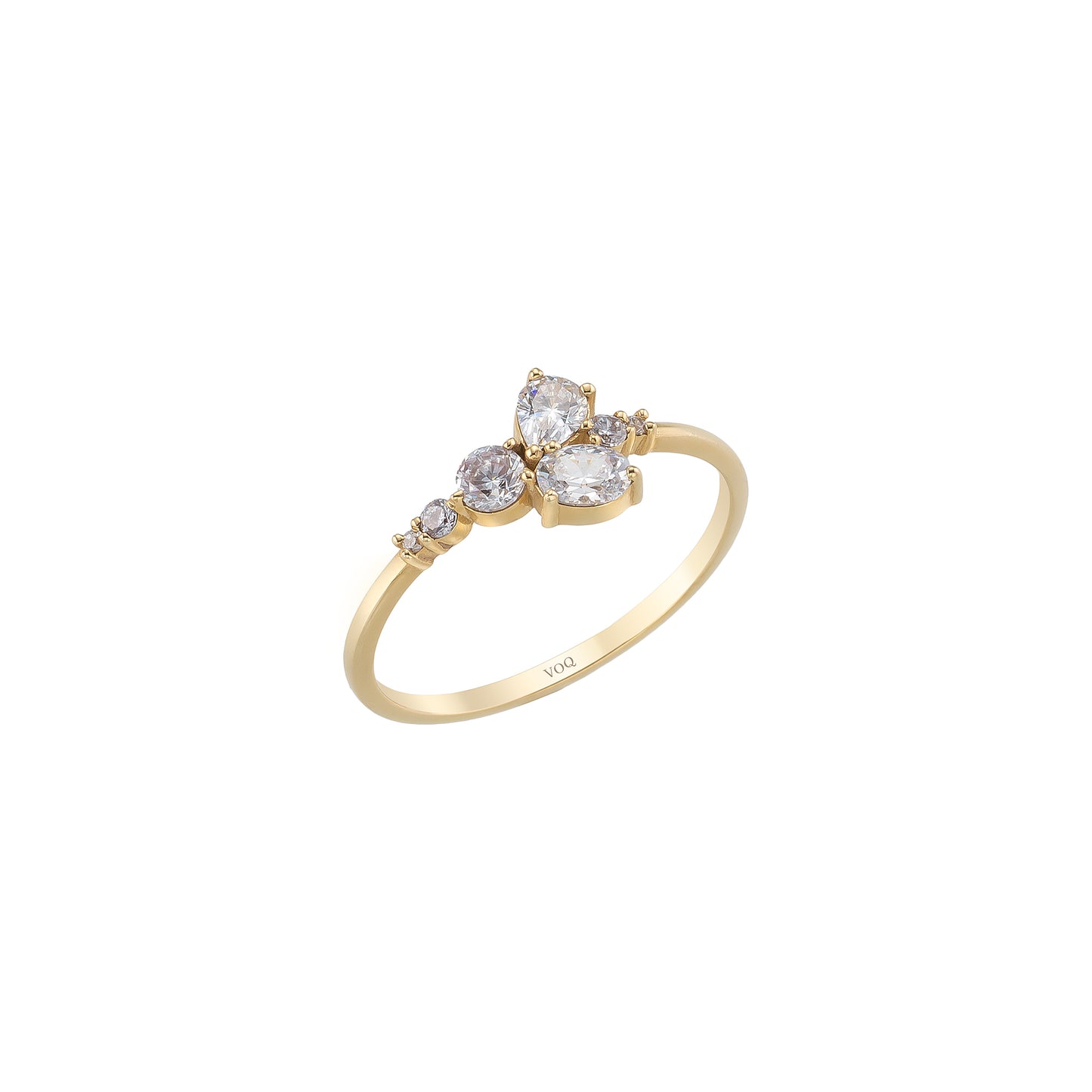 Constellation Butterfly Solid Gold Ring