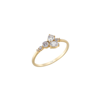 Constellation Butterfly Solid Gold Ring