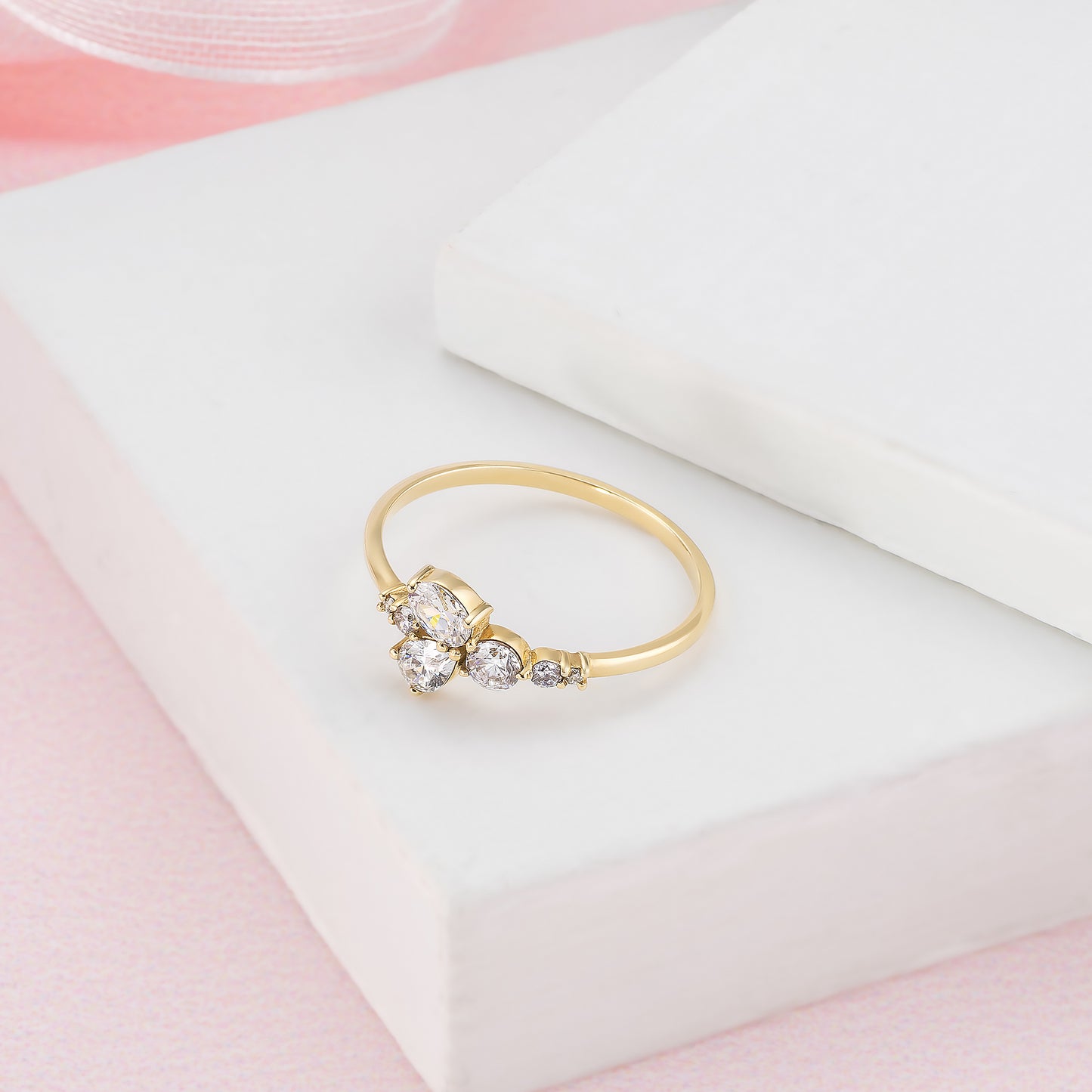 Constellation Butterfly Solid Gold Ring