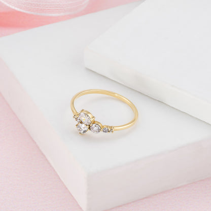 Constellation Butterfly Solid Gold Ring