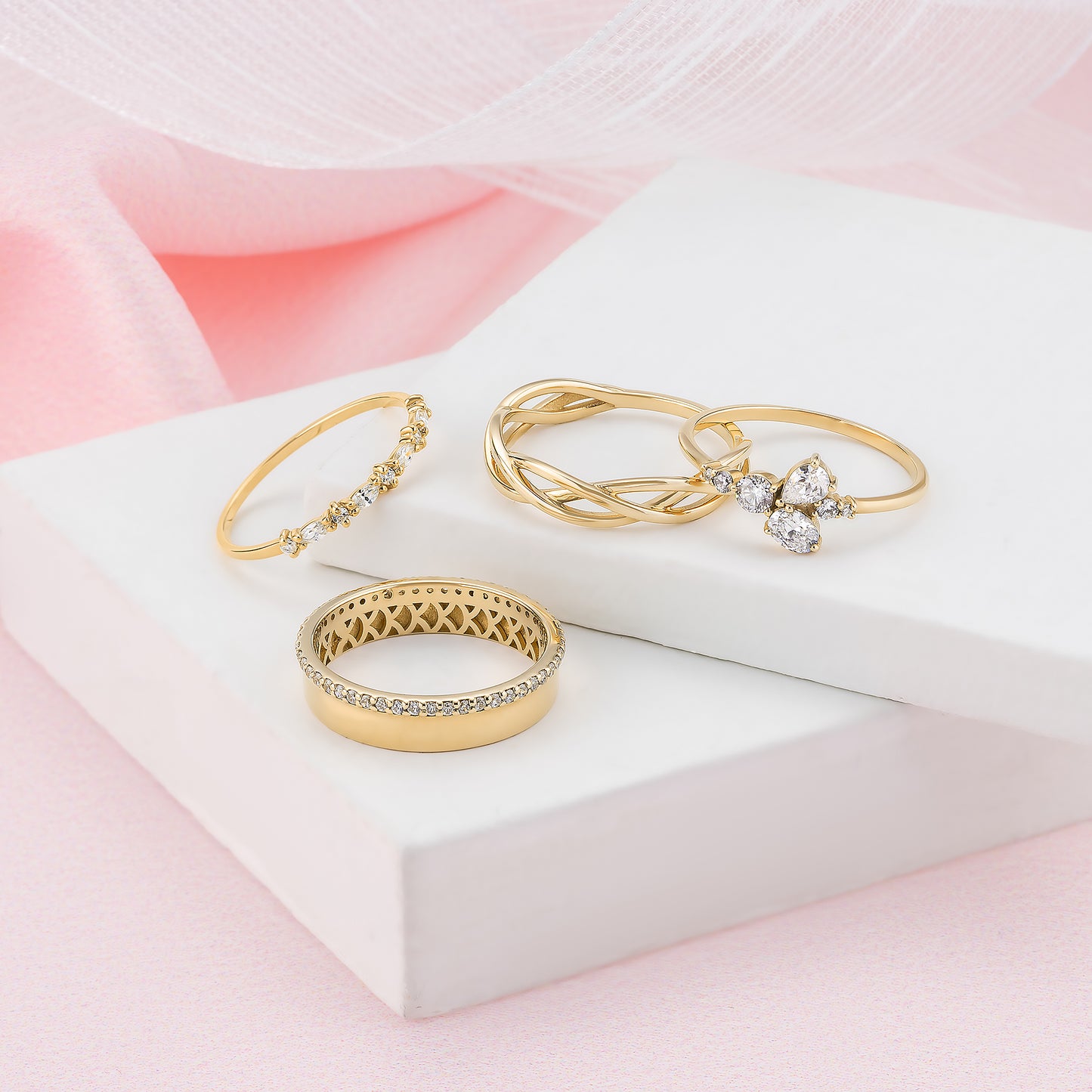 Constellation Butterfly Solid Gold Ring