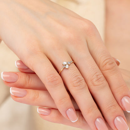 Constellation Butterfly Solid Gold Ring