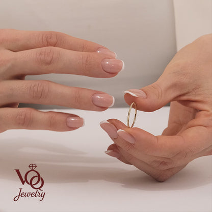 Twisted Rope Dainty Minimalist Stacking Band