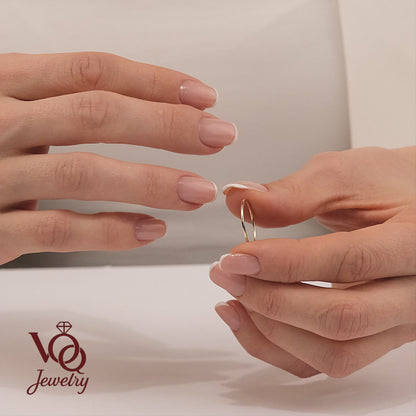 Thin 1mm 14k Solid Gold Wedding Band